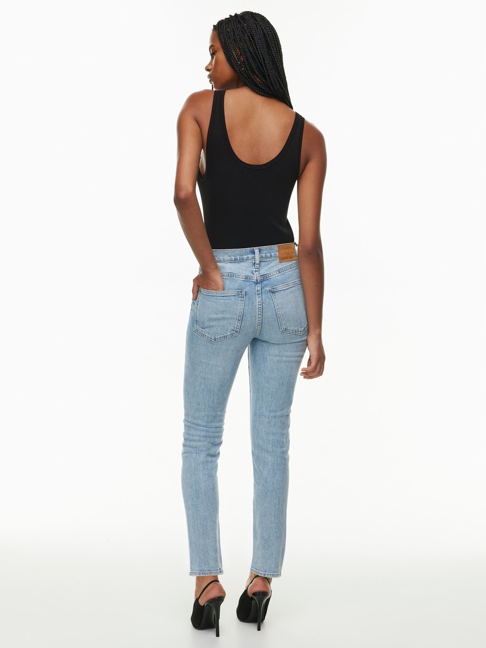 DENIM FORUM The Yoko High Rise Slim ARITZIA | 7 Yrs Pctr Ths Bleu | SIZE 27 26L